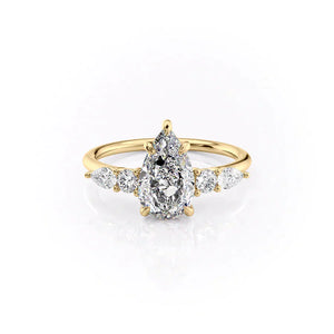 The Abigail Set With A 2 Carat Pear Lab Diamond