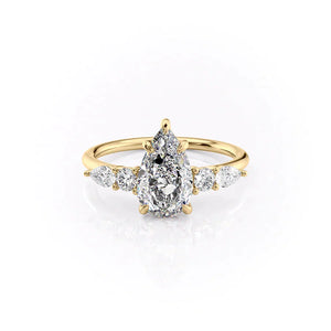 The Abigail Set With A 1 Carat Pear Moissanite