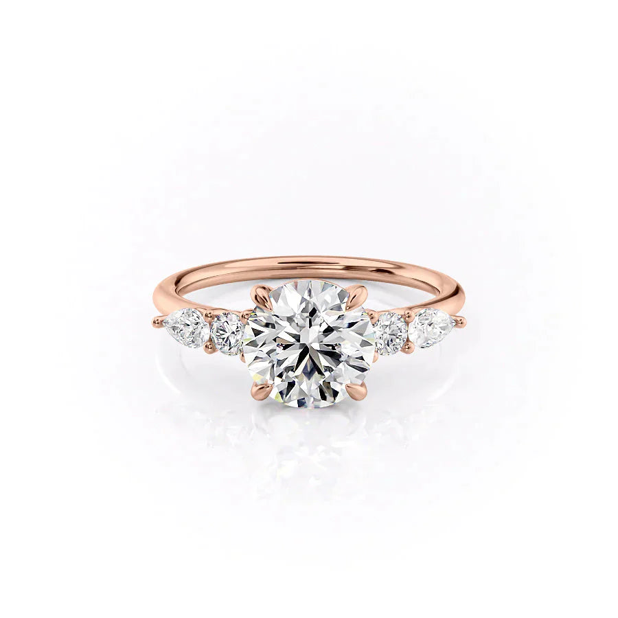 The Abigail Set With A 2 Carat Round Lab Diamond