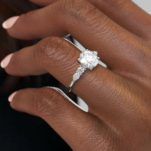 The Abigail Set With A 1 Carat Round Lab Diamond