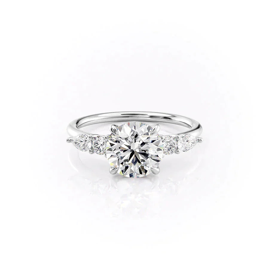 The Abigail Set With A 4 Carat Round Moissanite