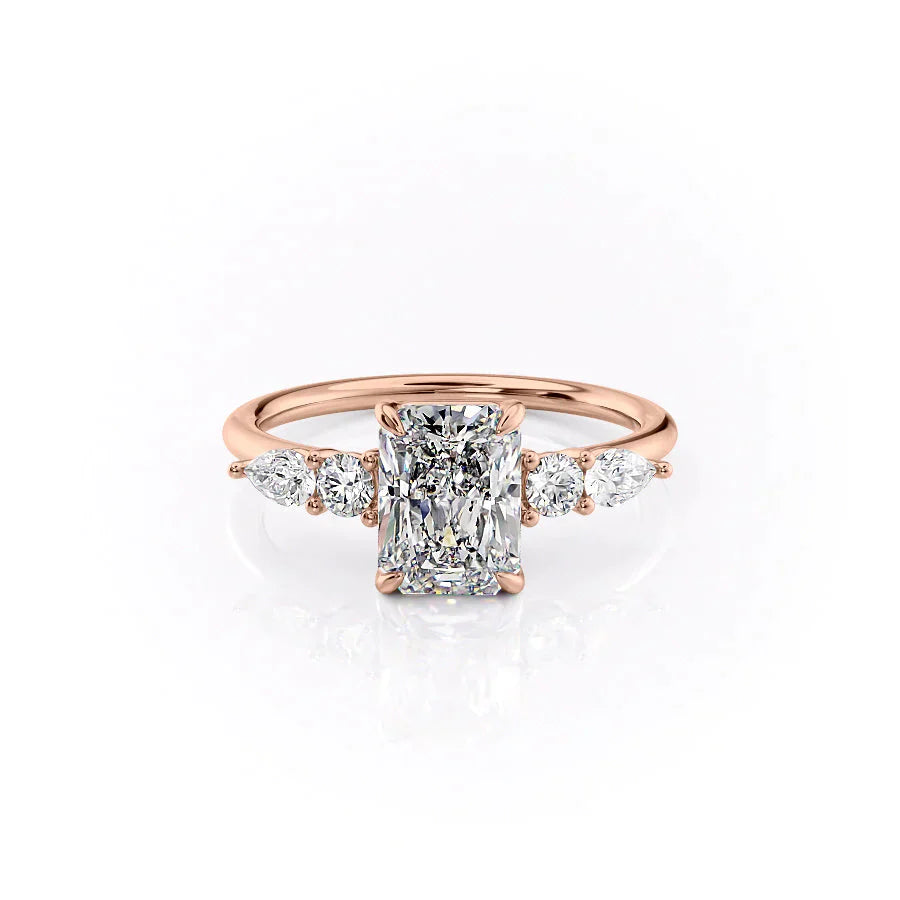 The Abigail Set With A 1.5 Carat Radiant Moissanite