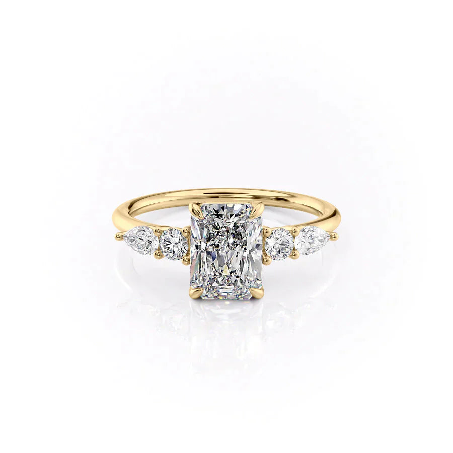 The Abigail Set With A 2.5 Carat Radiant Lab Diamond
