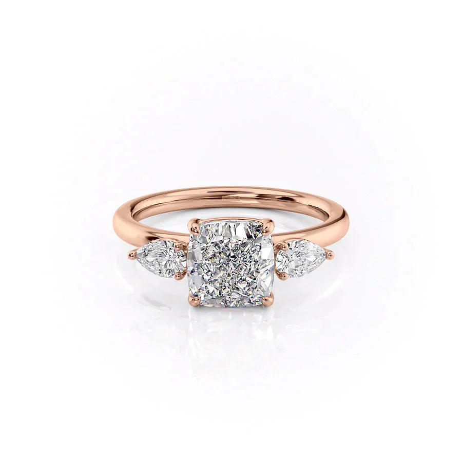 The Lauren Set With A 1.5 Carat Cushion Lab Diamond