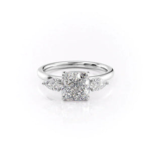 The Lauren Set With A 2.5 Carat Cushion Lab Diamond