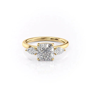 The Lauren Set With A 1.5 Carat Cushion Lab Diamond