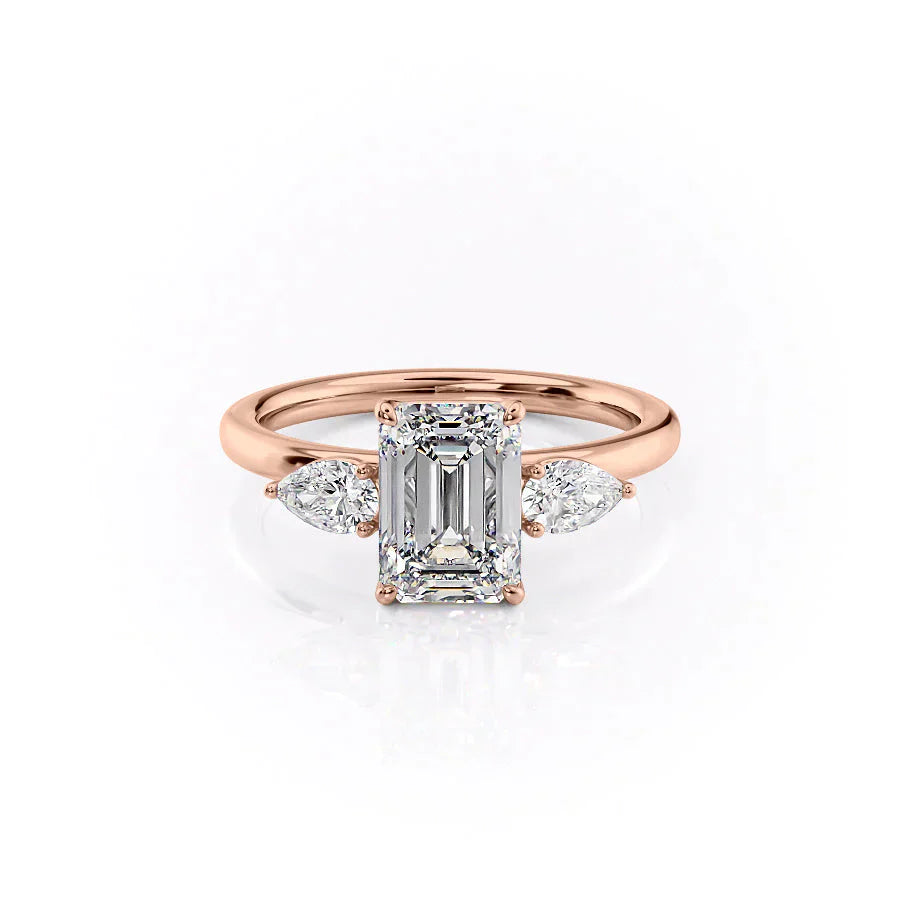 The Lauren Set With A 2.5 Carat Emerald Lab Diamond