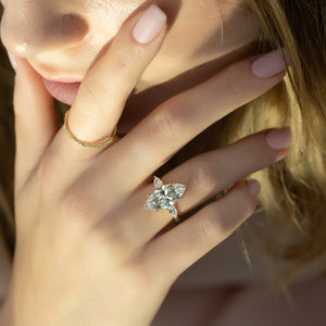 The Lauren Set With A 1 Carat Marquise Lab Diamond