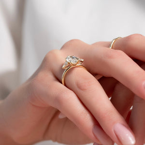 The Lauren Set With A 1 Carat Marquise Lab Diamond