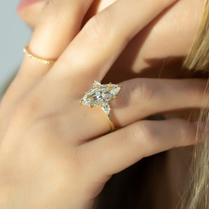 The Lauren Set With A 1 Carat Marquise Lab Diamond