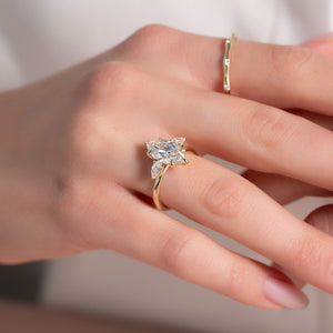 The Lauren Set With A 1 Carat Marquise Lab Diamond