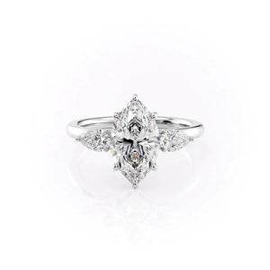 The Lauren Set With A 2 Carat Marquise Lab Diamond