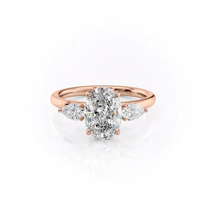 The Lauren Set With A 2 Carat Oval Lab Diamond