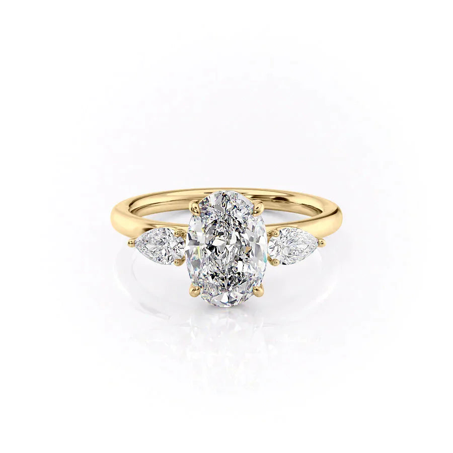 The Lauren Set With A 2.5 Carat Oval Lab Diamond