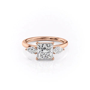 The Lauren Set With A 2.5 Carat Princess Lab Diamond