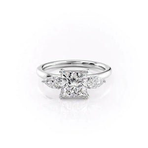 The Lauren Set With A 2 Carat Princess Moissanite