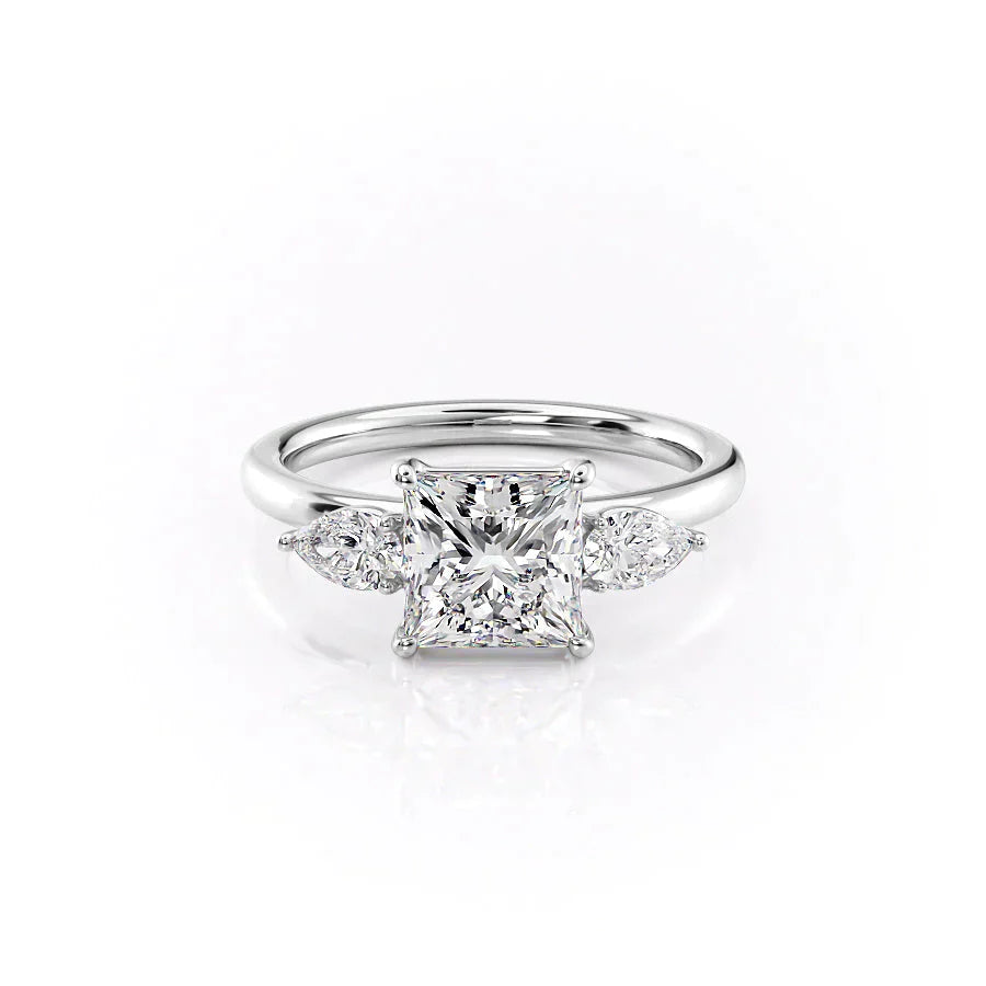 The Lauren Set With A 2.5 Carat Princess Moissanite