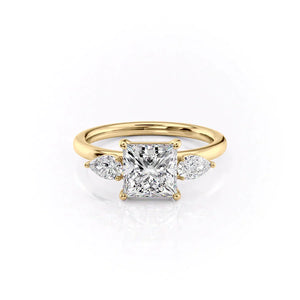 The Lauren Set With A 2.5 Carat Princess Moissanite