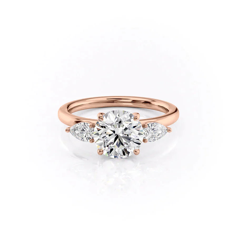 The Lauren Set With A 4.5 Carat Round Moissanite