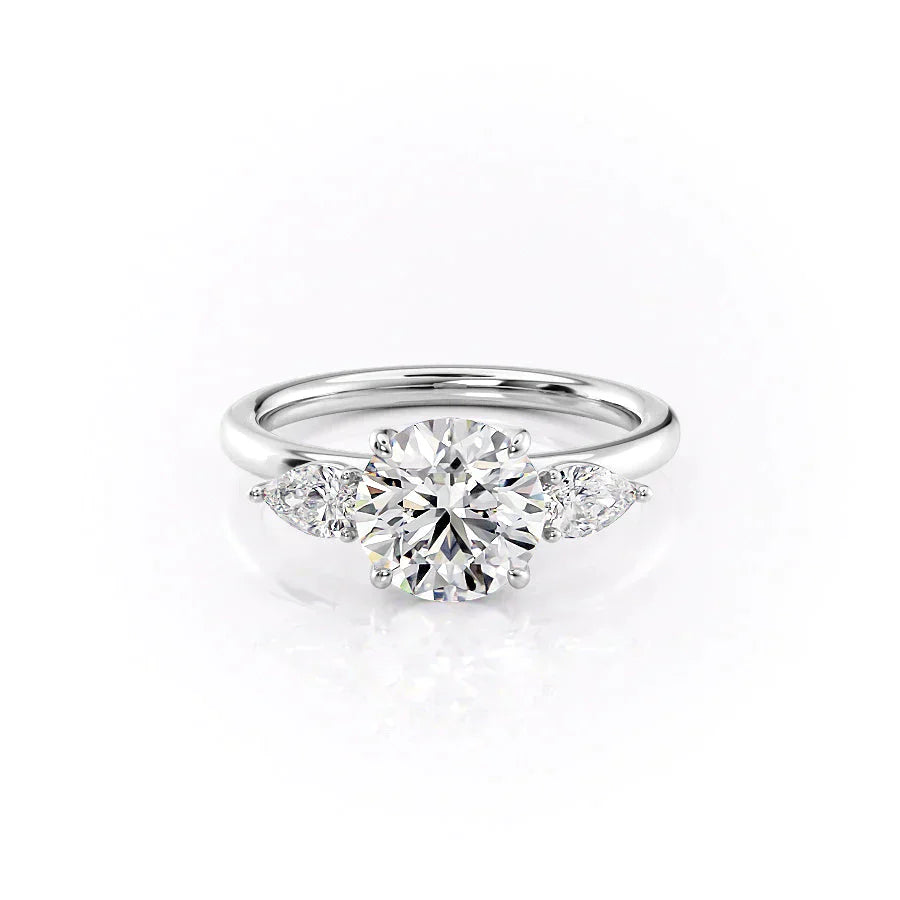 The Lauren Set With A 1 Carat Round Moissanite