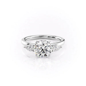 The Lauren Set With A 4 Carat Round Moissanite