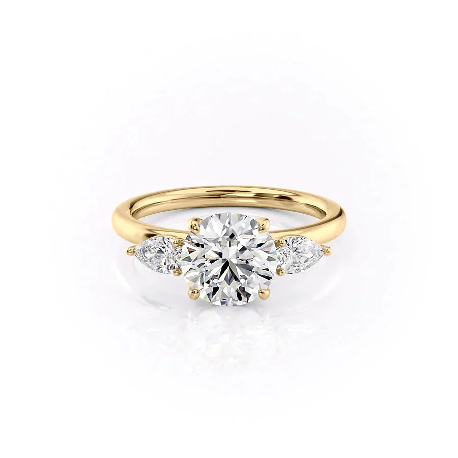The Lauren Set With A 4.5 Carat Round Moissanite