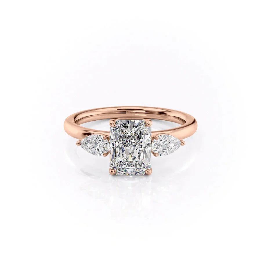 The Lauren Set With A 4 Carat Radiant Moissanite