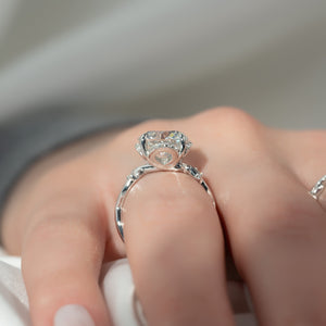 The Halo Twig Set With A 1.5 Carat Round Lab Diamond