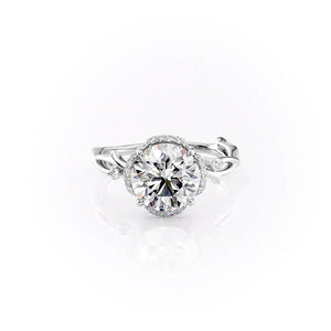 The Halo Twig Set With A 2 Carat Round Lab Diamond