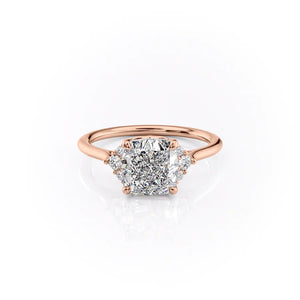 The Victoria Set With A 1.5 Carat Cushion Lab Diamond
