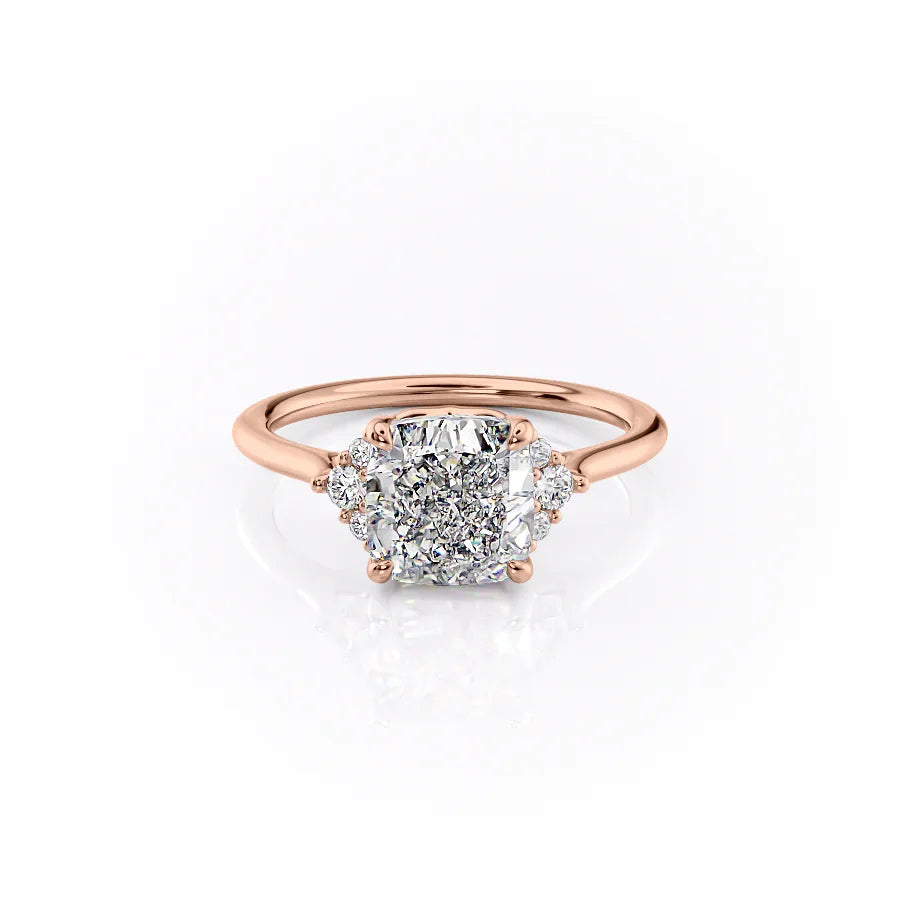 The Victoria Set With A 2 Carat Cushion Lab Diamond