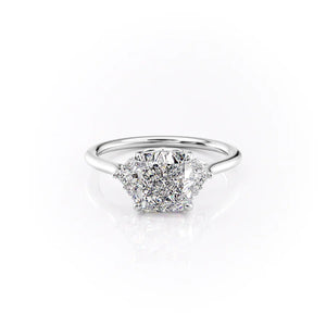 The Victoria Set With A 3.5 Carat Cushion Moissanite
