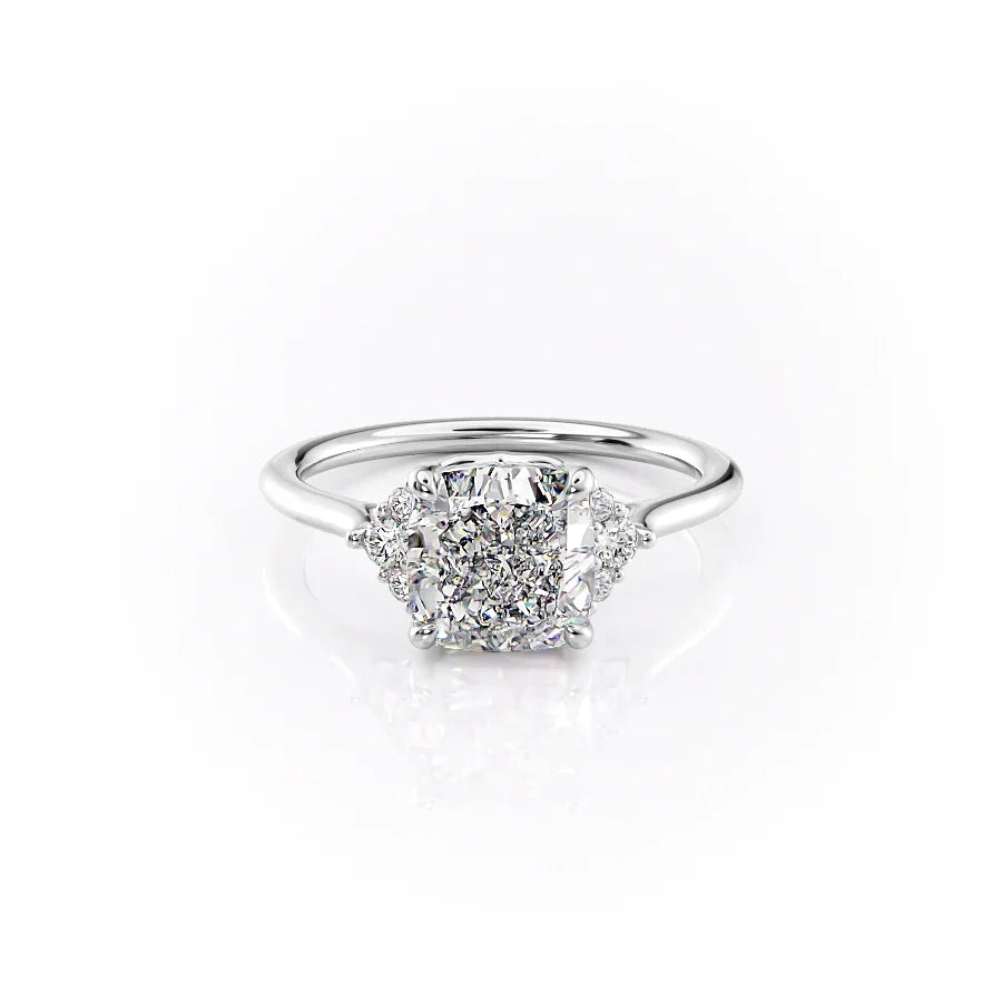 The Victoria Set With A Cushion Moissanite