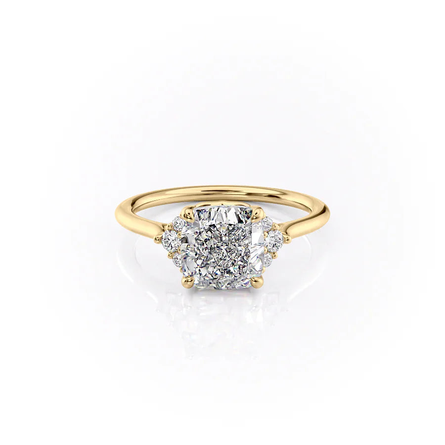 The Victoria Set With A 2 Carat Cushion Lab Diamond