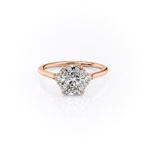 The Victoria Set With A 1 Carat Elongated Cushion Lab Diamond