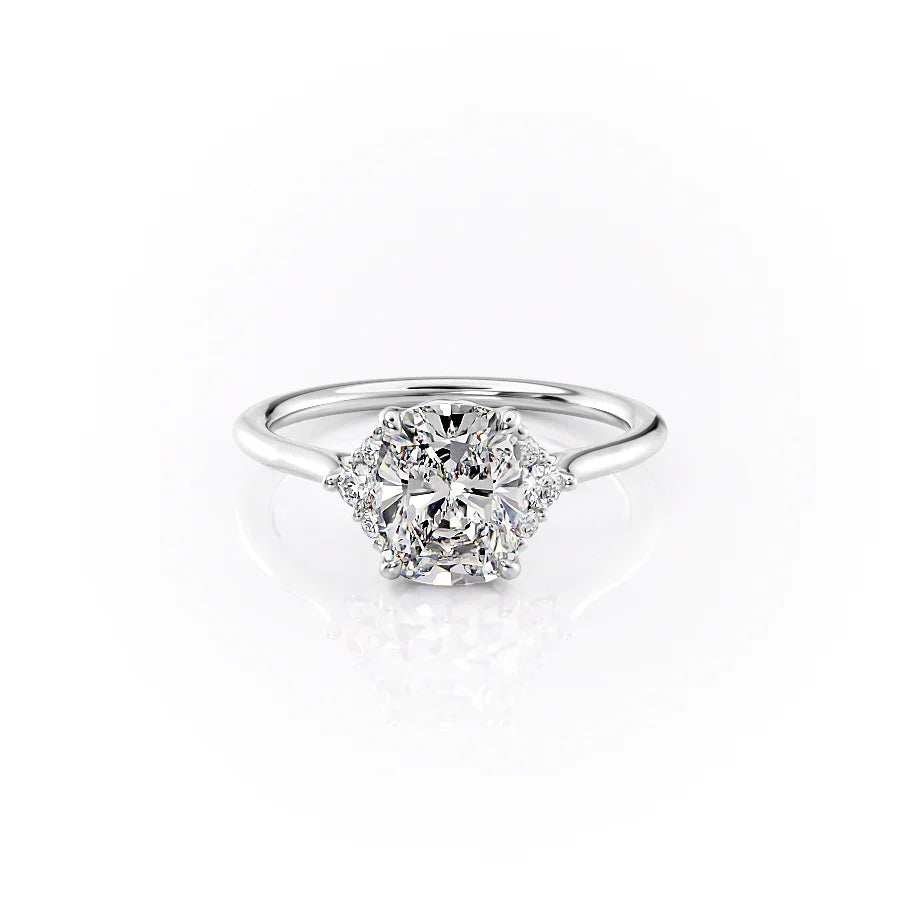 The Victoria Set With A Elongated Cushion Moissanite