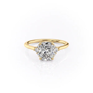 The Victoria Set With A Elongated Cushion Moissanite