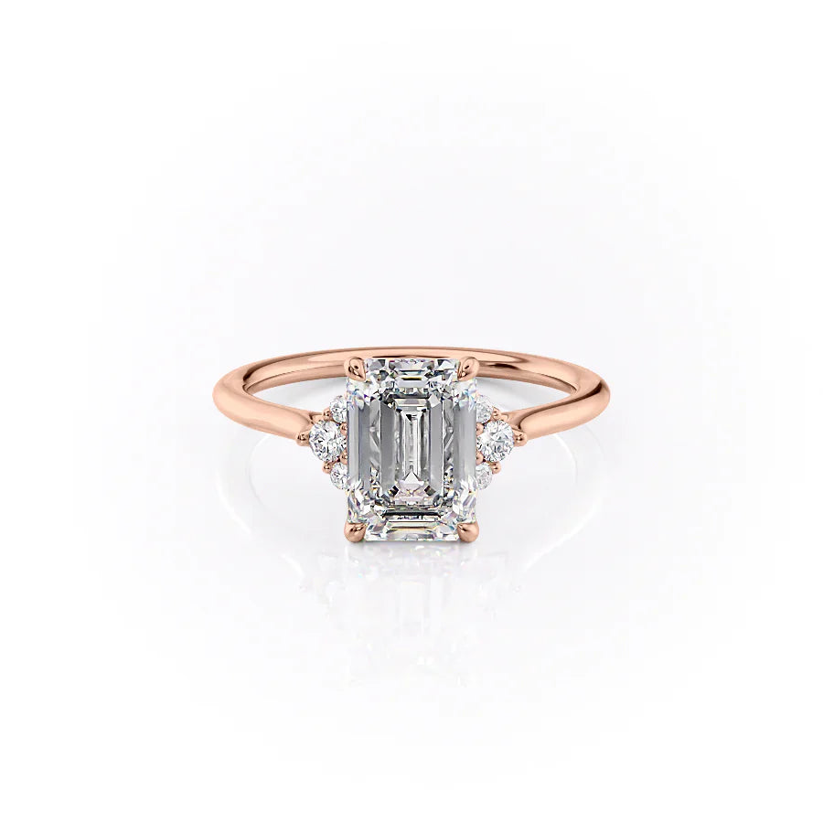 The Victoria Set With A 1.5 Carat Emerald Moissanite