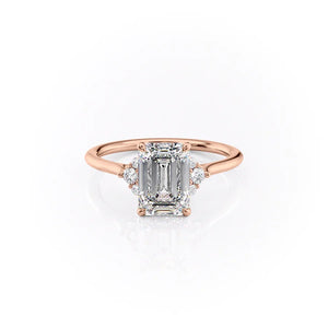 The Victoria Set With A Emerald Moissanite