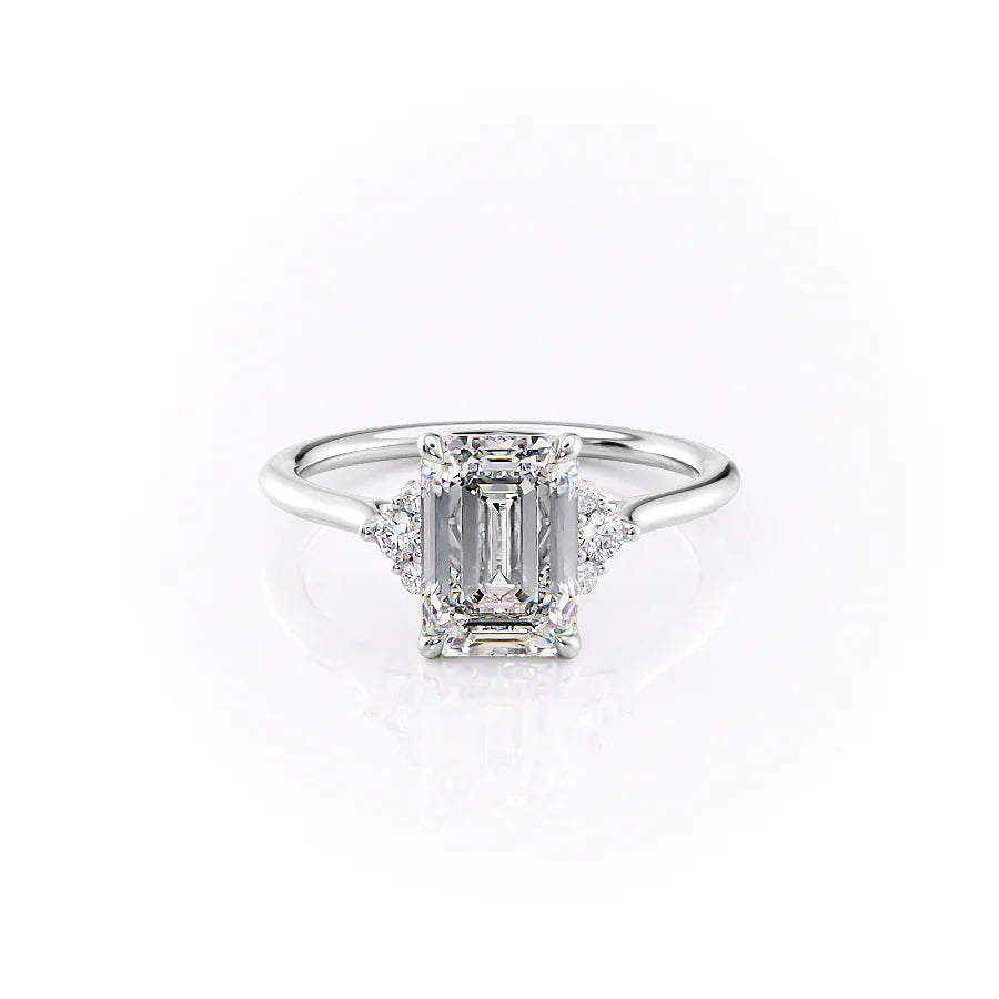 The Victoria Set With A 3 Carat Emerald Lab Diamond