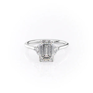 The Victoria Set With A Emerald Moissanite