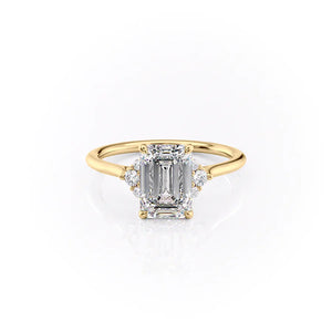 The Victoria Set With A 2.5 Carat Emerald Moissanite