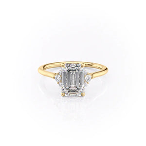 The Victoria Set With A Emerald Moissanite