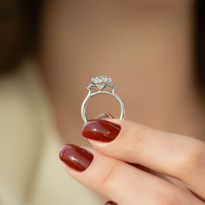 The Victoria Set With A 2 Carat Oval Lab Diamond