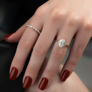 The Victoria Set With A 2 Carat Oval Lab Diamond