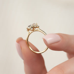 The Victoria Set With A 2 Carat Oval Lab Diamond