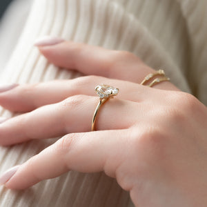 The Victoria Set With A Oval Moissanite
