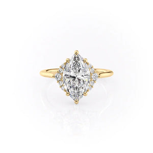 The Victoria Set With A 2.5 Carat Marquise Moissanite