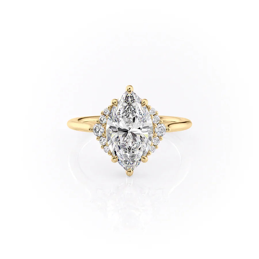 The Victoria Set With A 1 Carat Marquise Lab Diamond