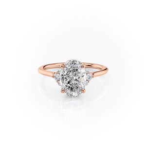 The Victoria Set With A 1.5 Carat Oval Moissanite